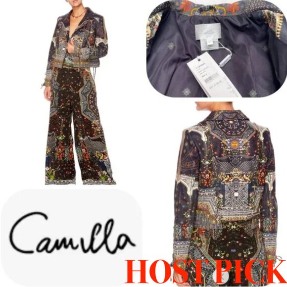 Camilla Jackets & Blazers - NWT Camilla Studded Leather Biker Jacket Behind Closed Doors S